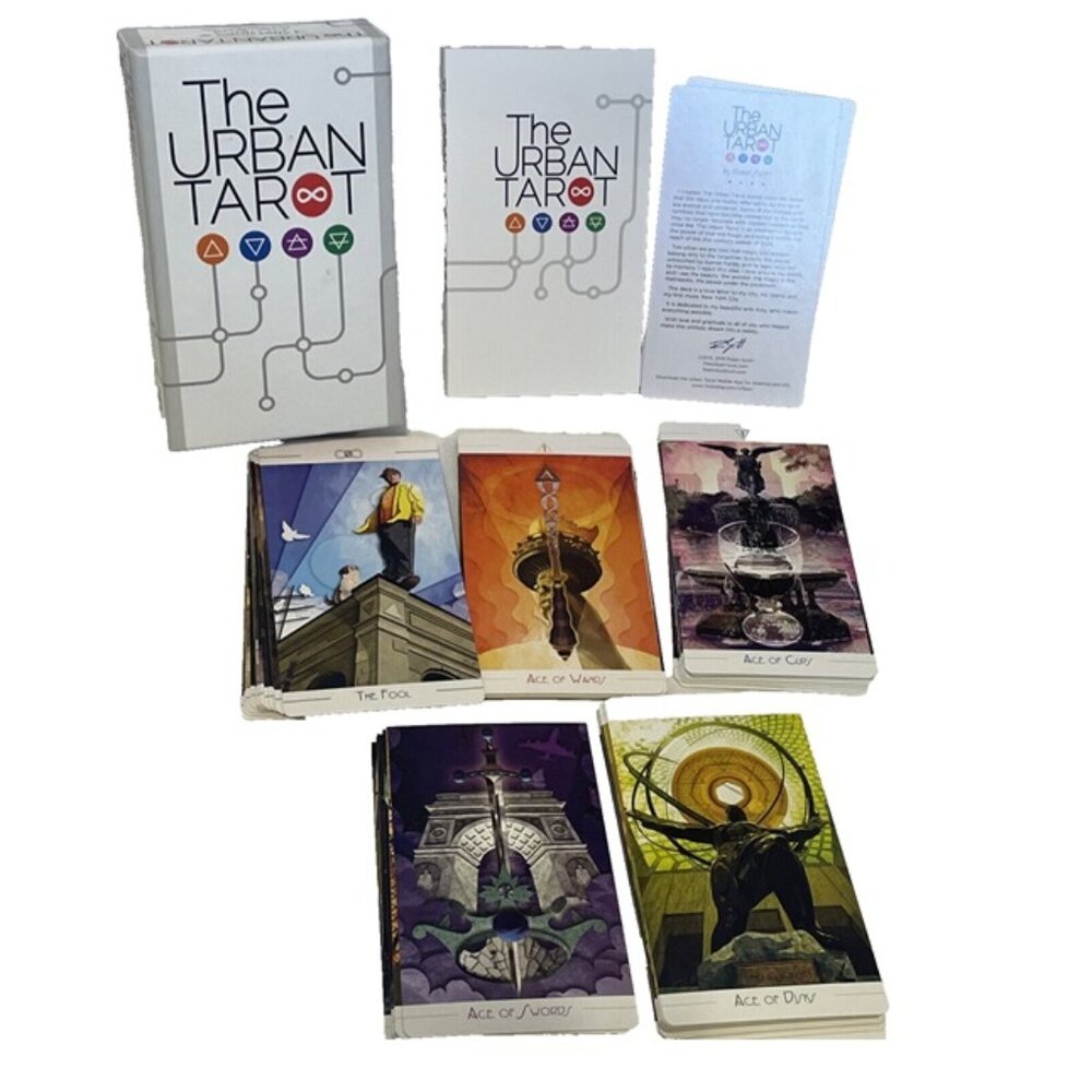 The Urban Tarot Deck & 84 Page Guidebook 78 Cards Magic Ancient Symbols 2019